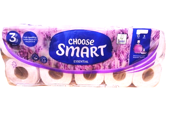 Produse din hartie - Hartie igienica Smart Essential, 3 straturi, 10 role