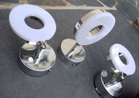 Aplica LED pentru perete, Otel/Acril, 1x5W, 10x12 cm, Argintiu [1]