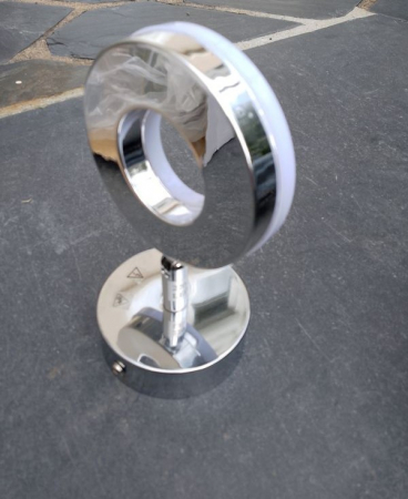 Aplica LED pentru perete, Otel/Acril, 1x5W, 10x12 cm, Argintiu [2]