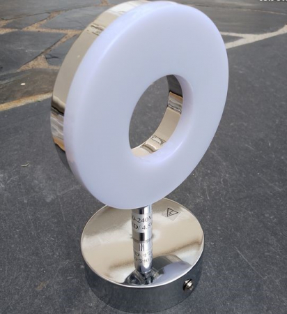 Aplica LED pentru perete, Otel/Acril, 1x5W, 10x12 cm, Argintiu [3]