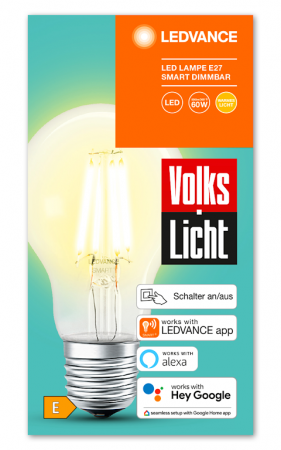 Bec LED inteligent LEDVANCE E27 cu luminozitate reglabila [1]