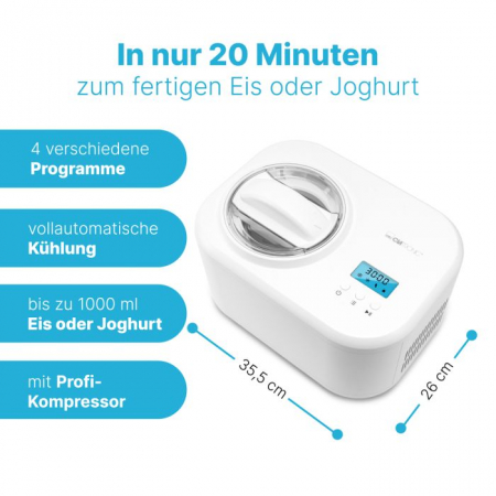 Clatronic Ice Cream Maker ICM 3799, alb [1]