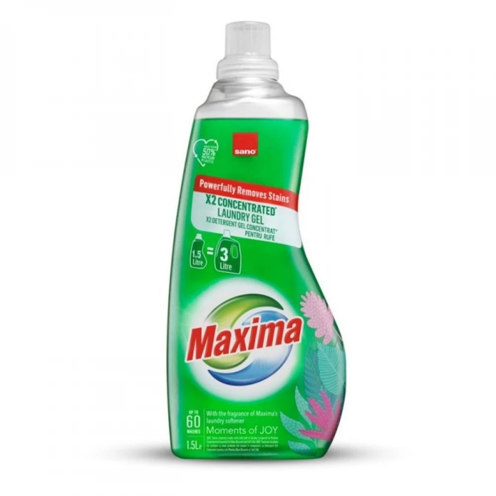 Toate Produsele - Detergent gel concentrat rufe Sano Maxima Joy, 60 spalari, 1.5 l