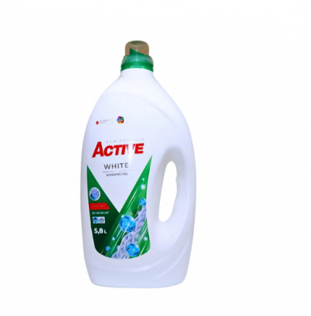 Detergenti diversi - Detergent lichid gel Active, White, 6 litri, 120 spalari