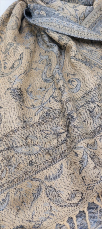 Esarfa Pashmina Crem -Gri Inchis [1]