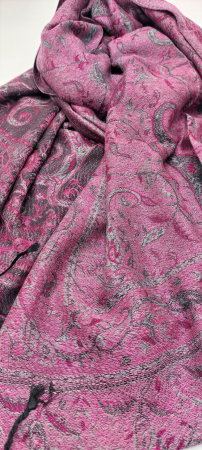 Esarfa Pashmina Fucsia -Negru [1]