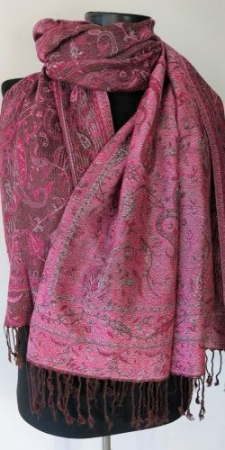 Esarfe - Esarfa Pashmina Rosu-VIsiniu