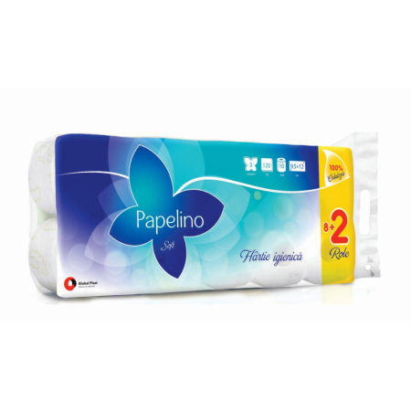 Casa si gradina - Hartie igienica Papelino Soft, 2str, 10role/set
