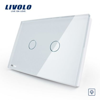 Întrerupătoare tactile LIVOLO - Întrerupător dublu, dimabil