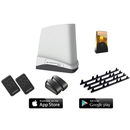 Automatizări porți culisante - Kit automatizare poarta culisanta PowerTech PSA500, 500KG, cu aplicatie Android / iOS + 4m cremaliera