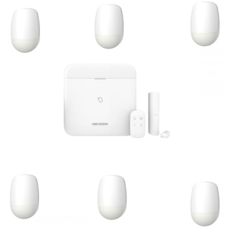 Kit alarmă - Kit de alarma wireless AX PRO Middle Level Hikvision 3/4G, SMS, Voice Call, dual SIM si 6 detectori de miscare WiFi