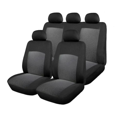 Huse Scaune Auto - Huse Scaun Auto, 9 piese, universale, culoare Gri-Negru