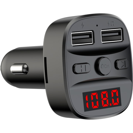 Modulator FM Bluetooth - USB, microSD, Handsfree, Negru [2]
