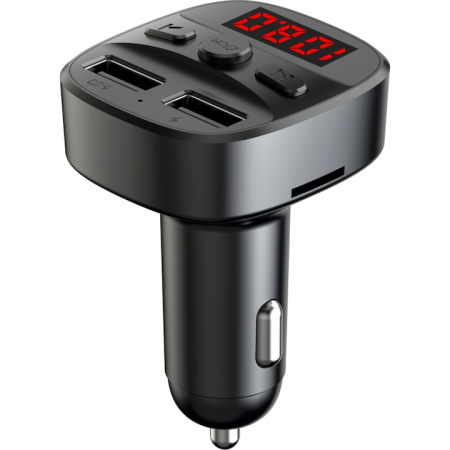 Modulator Bluetooth - Modulator FM Bluetooth - USB, microSD, Handsfree, Negru