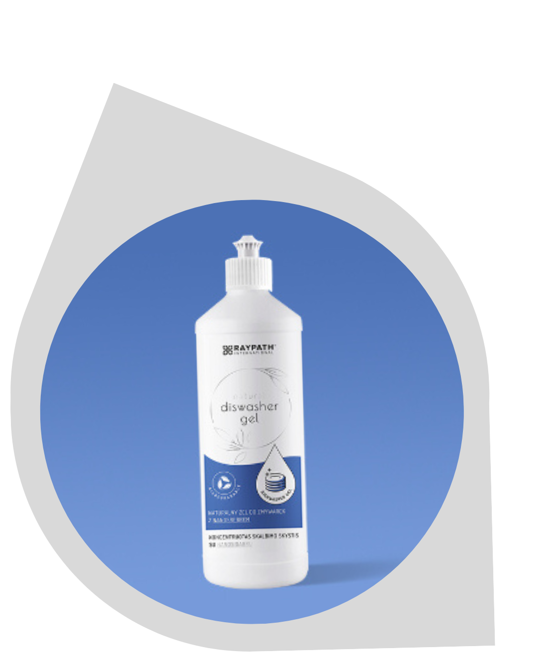 Detergent gel pentru mașina de spălat vase cu nanoparticule de argint