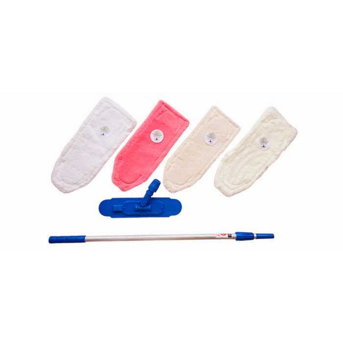 Set MOP multifunctional – 4 lavete (alba, bej, roz, NOVA), tija aluminiu si suport cu prindere rapida [1]