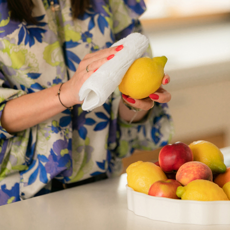 Laveta mini alba pentru indepartarea grasimii si murdarii [2]