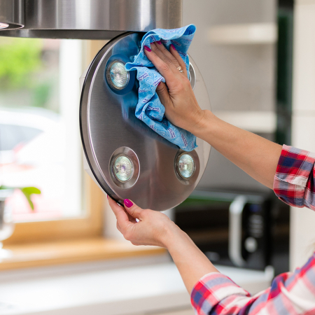 Laveta Sunbeam gri 38x41 cm – curatare ecologica din microfibra densa pentru suprafete multiple [2]