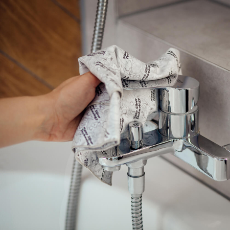 Laveta Sunbeam albastra 38x41 cm – curatare ecologica din microfibra densa pentru suprafete multiple [4]