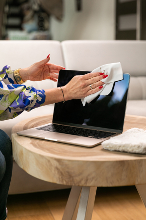 Laveta Sunbeam albastra – curatare delicata pentru lentile, ecrane si obiective [2]