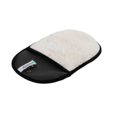 Lavete de curățare și mănuși - Laveta bej compacta pentru calatorie – curatare delicata si ecologica pentru piele neteda, genti, pantofi si accesorii