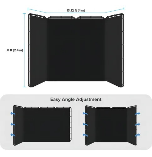 Fundal foto video profesional 400x230 cm cu cadru metalic și pânză pentru studio [2]