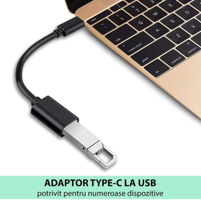Cablu adaptor USB 2.0 la USB Type-C / micro USB, lungime 10 cm – transfer date și încărcare, en-gros [3]