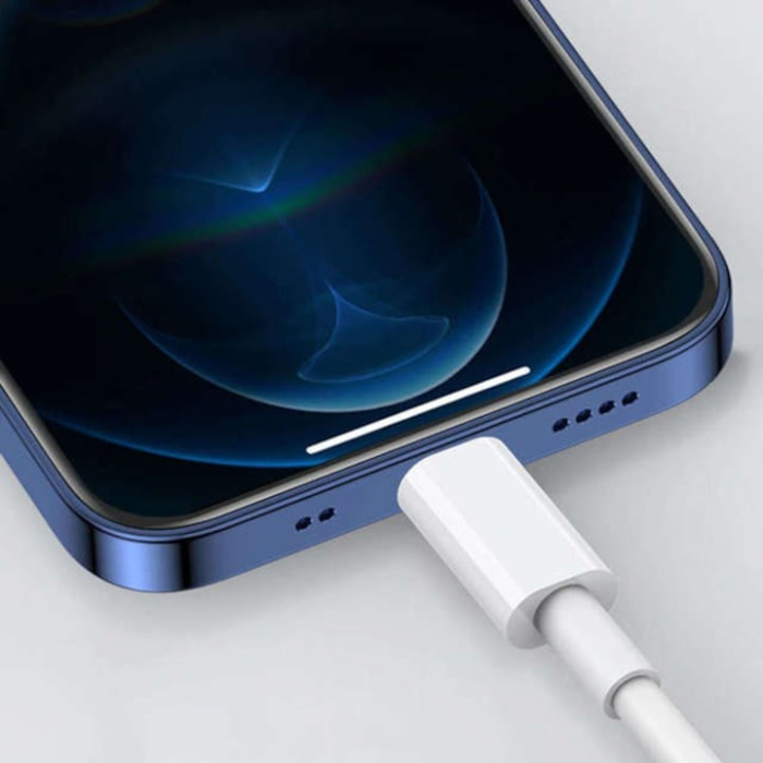 Cablu date și încărcare Type-C la iPhone, 100 cm, alb – transfer rapid și încărcare sigură, en-gros [2]