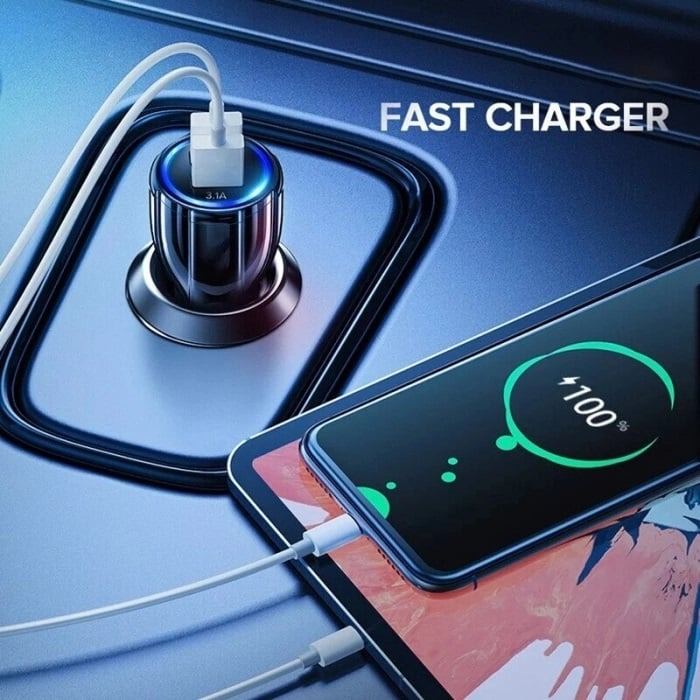 Încărcător brichetă auto 12V, 1x USB + 1x Type-C 3.0, încărcare rapidă – compact și eficient, en-gros [6]