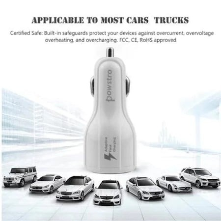 Încărcător brichetă auto 12V-24V, 2x USB 3.0 cu încărcare rapidă – adaptor compact, en-gros [7]