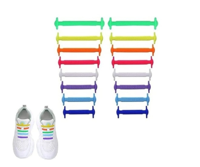 Set 16 șireturi elastice universale din silicon pentru încălțăminte, fără legare, en-gros [14]