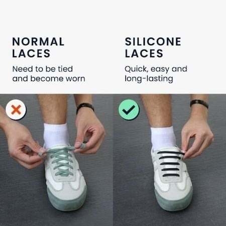 Set 16 șireturi elastice universale din silicon pentru încălțăminte, fără legare, en-gros [7]