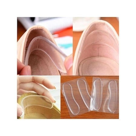 Set 2 pernițe anti-alunecare și anti-disconfort pentru călcâie din silicon transparent, en-gros [5]