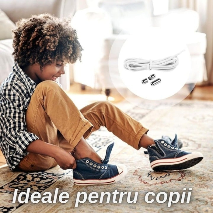 Set 2 șireturi reglabile cu prinderi metalice pentru încălțăminte, en-gros [8]