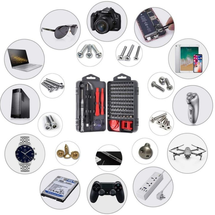 Set Multifuncțional de Precizie cu Biți și Șurubelnițe, Carcasă Depozitare Inclusă, En-Gros [4]