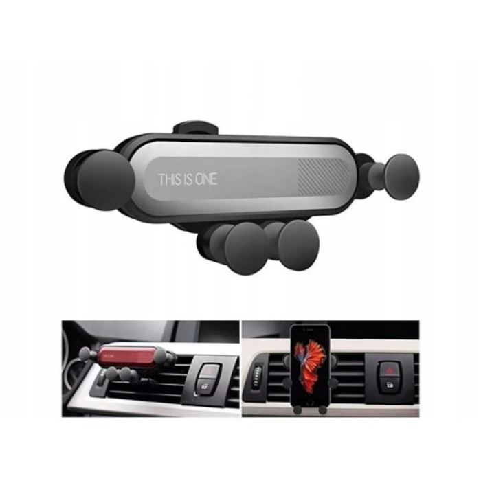 Suport telefon auto cu prindere pe grila de ventilație, 4 brațe mobile – stabil și reglabil, en-gros [9]