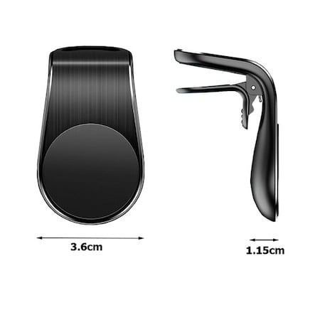 Suport telefon auto magnetic cu fixare pe grila de ventilație, negru – stabil și compact, en-gros [3]