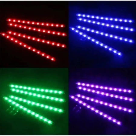 Lumini auto ambientale LED 12V, control prin telecomandă sau aplicație telefon – kit iluminare interior, en-gros [6]