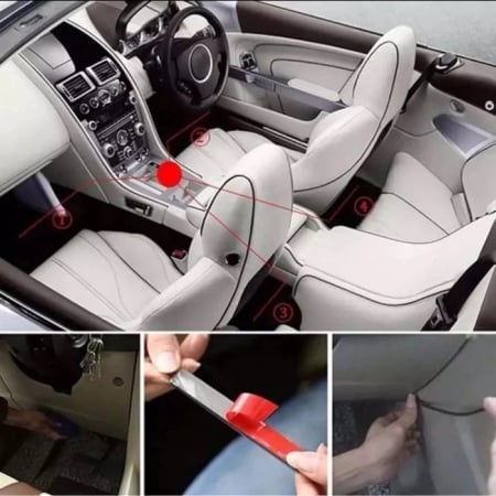 Lumini auto ambientale LED 12V, control prin telecomandă sau aplicație telefon – kit iluminare interior, en-gros [4]