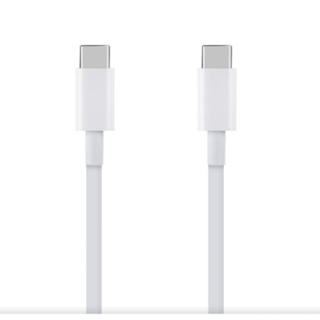 Cablu date și încărcare Type-C la Type-C, 100 cm, alb – transfer rapid și încărcare sigură, en-gros [1]