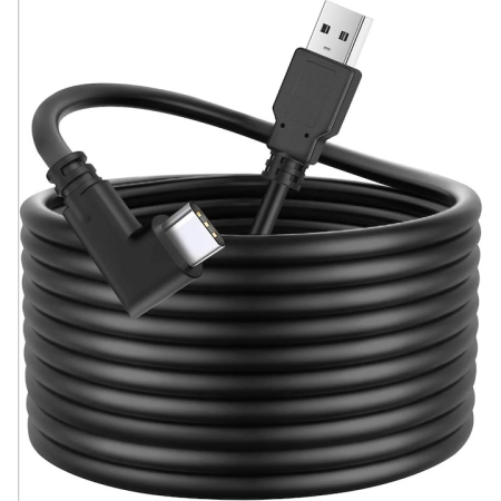 Electronice și gadgeturi - Cablu date USB-A la USB-C, încărcare rapidă, lungime 500 cm – rezistent și flexibil, en-gros