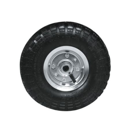 Cărucior de grădină cu cadru metalic, cuvă plastic rezistent, husă textil și roți pneumatice [6]