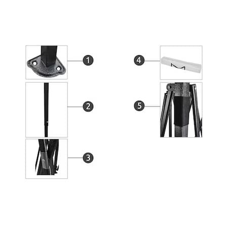 Cort Pavilion Pliabil 3x3m, Cadru Metalic Rezistent pentru Curte, Grădină și Evenimente [8]