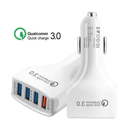 Încărcător auto 12V cu 4x USB 3.0 și încărcare rapidă – adaptor multiport, en-gros [7]