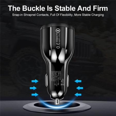 Încărcător brichetă auto 12V, 1x USB + 1x Type-C 3.0, încărcare rapidă – compact și eficient, en-gros [6]