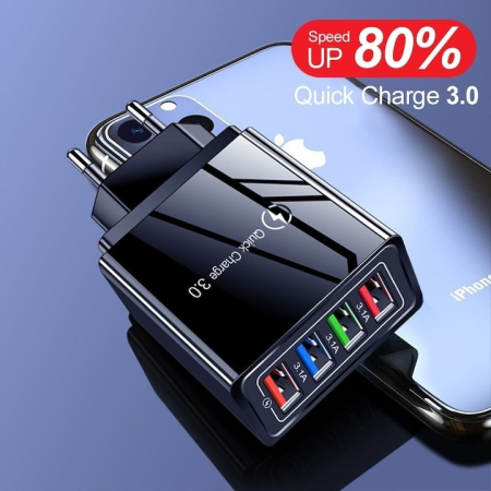 Încărcător priză cu 4 porturi USB, Încărcare Rapidă Quick Charge 3.0 – universal, en-gros [3]