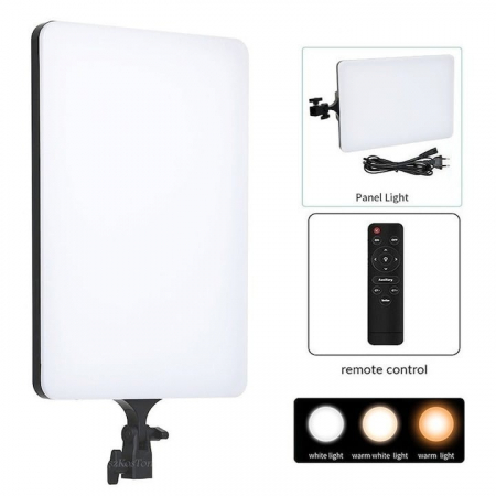 Kit foto-video, 2 lampi LED 47x28 cm, Bi-color, trepiezi reglabili 80-200 cm, 2x telecomanda control [1]