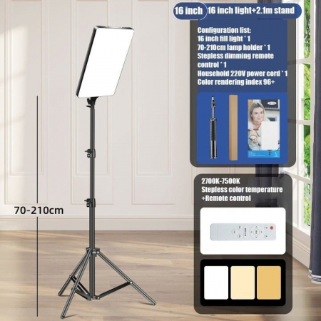 Kit foto-video, 2 lampi LED 47x28 cm, Bi-color, trepiezi reglabili 80-200 cm, 2x telecomanda control [3]