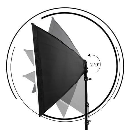 Kit studio foto-video, 2 softboxuri, 2 trepiezi reglabili 80-200 cm, becuri foto spiralate, becuri LED [1]