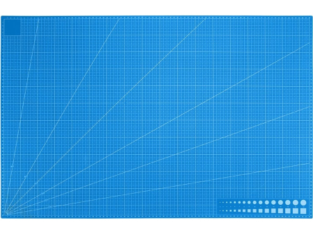 Echipamente & Produse pentru Firme - Placă pentru tăiere precisă, modelare, cu auto-vindecare și scară vizibilă, albastru